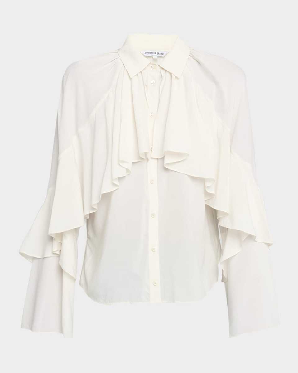 Demaris Silk Ruffled Blouse